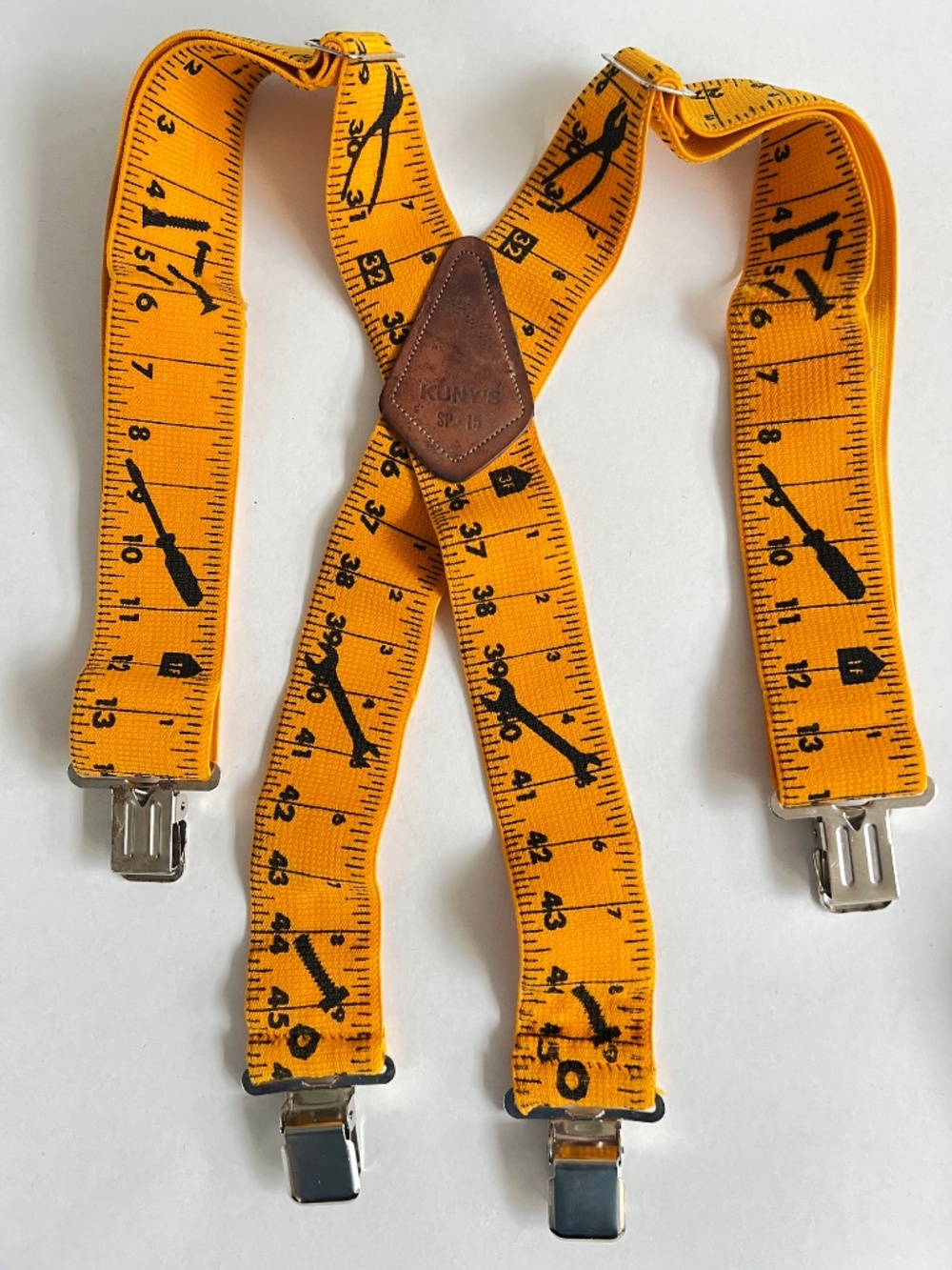 Kuny's Suspenders SP 15 Construction Tape Measure Bright Yellow Inches 2" Wide